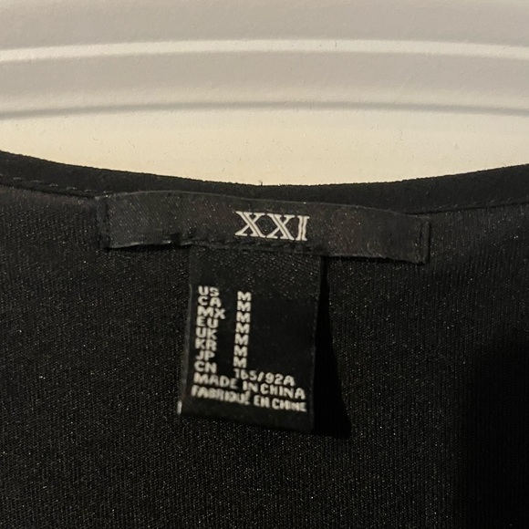 Forever 21 XXI size medium black sparkly tank - Picture 2 of 3